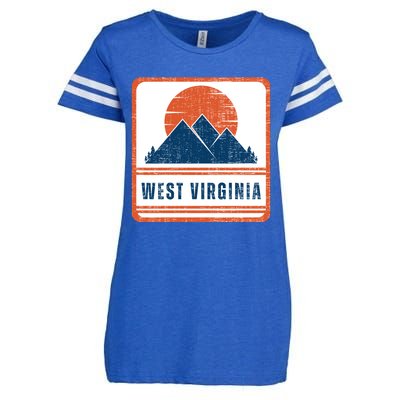 Retro Vintage West Virginia USA Mountain Gift For Men Enza Ladies Jersey Football T-Shirt