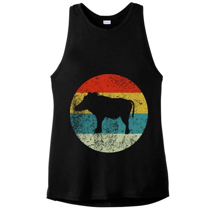 Retro Vintage Warthog Ladies PosiCharge Tri-Blend Wicking Tank