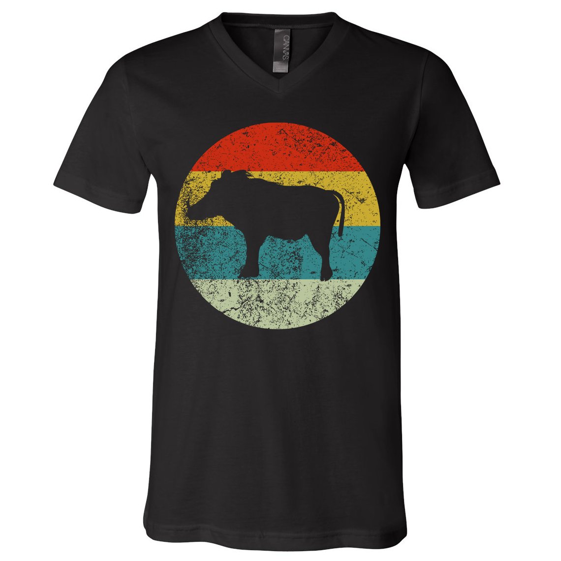 Retro Vintage Warthog V-Neck T-Shirt