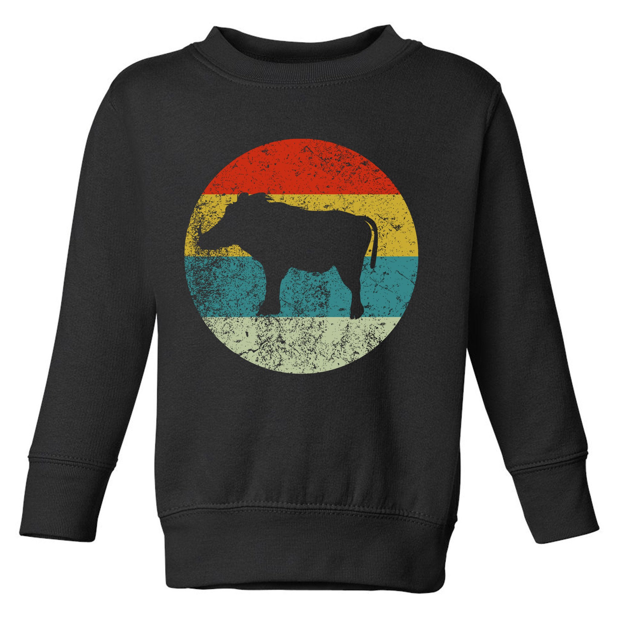 Retro Vintage Warthog Toddler Sweatshirt