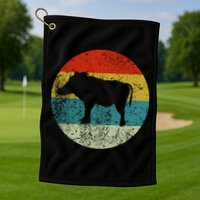 Retro Vintage Warthog Golf Towel