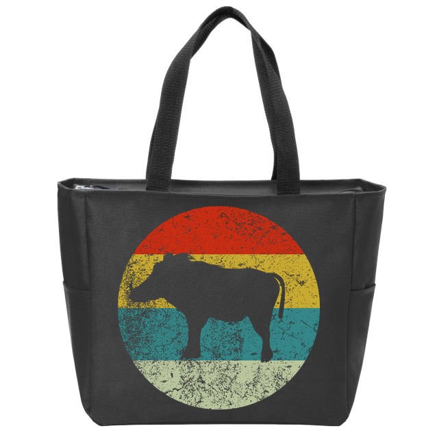 Retro Vintage Warthog Zip Tote Bag
