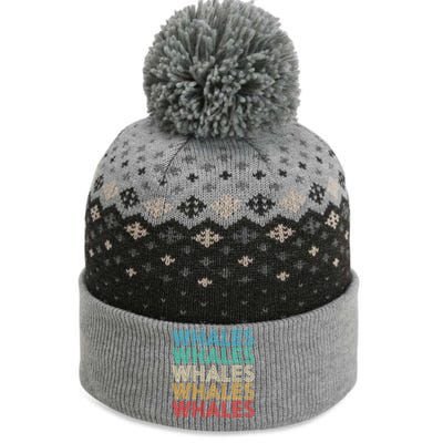 Retro Vintage Whale The Baniff Cuffed Pom Beanie