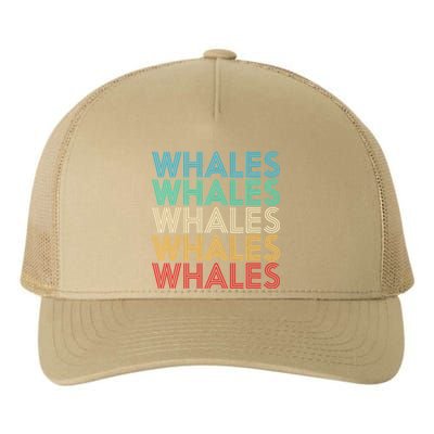 Retro Vintage Whale Yupoong Adult 5-Panel Trucker Hat