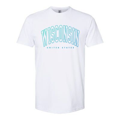 Retro Vintage Wisconsin United States Souvenir Meaningful Gift Softstyle CVC T-Shirt