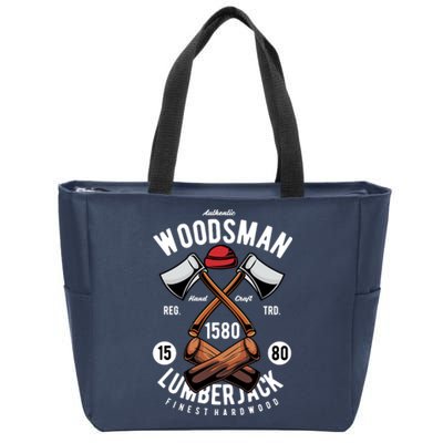 Retro Vintage Woodsman Zip Tote Bag