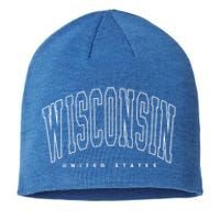 Retro Vintage Wisconsin United States Souvenir Meaningful Gift Sustainable Beanie