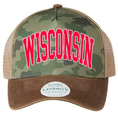 Retro Vintage Wisconsin State Distressed Souvenir Legacy Tie Dye Trucker Hat