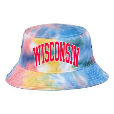 Retro Vintage Wisconsin State Distressed Souvenir Tie Dye Newport Bucket Hat