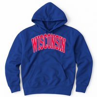 Retro Vintage Wisconsin State Distressed Souvenir Hoodie