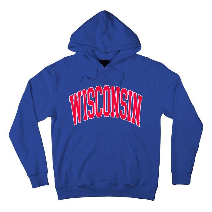 Retro Vintage Wisconsin State Distressed Souvenir Hoodie