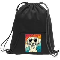 Retro Vintage Weimaraner With Sunglasses Dog Lovers Sweatshirt Cinch Pack Bag