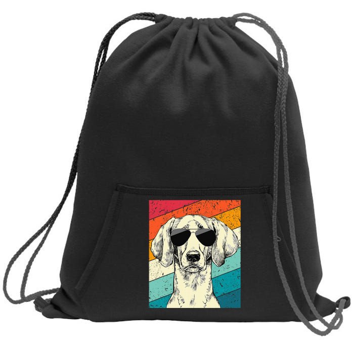 Retro Vintage Weimaraner With Sunglasses Dog Lovers Sweatshirt Cinch Pack Bag