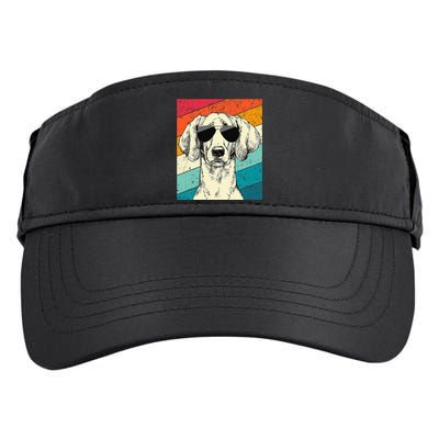 Retro Vintage Weimaraner With Sunglasses Dog Lovers Adult Drive Performance Visor