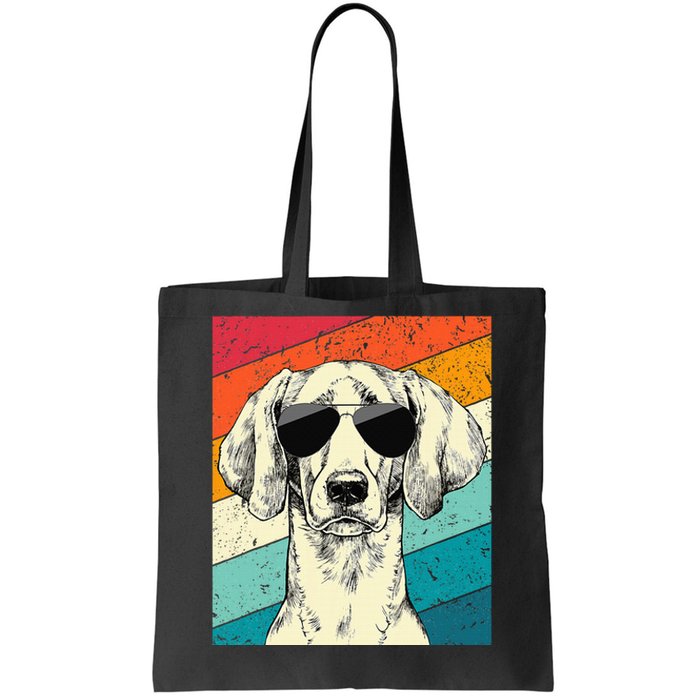 Retro Vintage Weimaraner With Sunglasses Dog Lovers Tote Bag