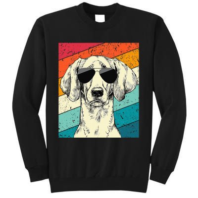 Retro Vintage Weimaraner With Sunglasses Dog Lovers Tall Sweatshirt