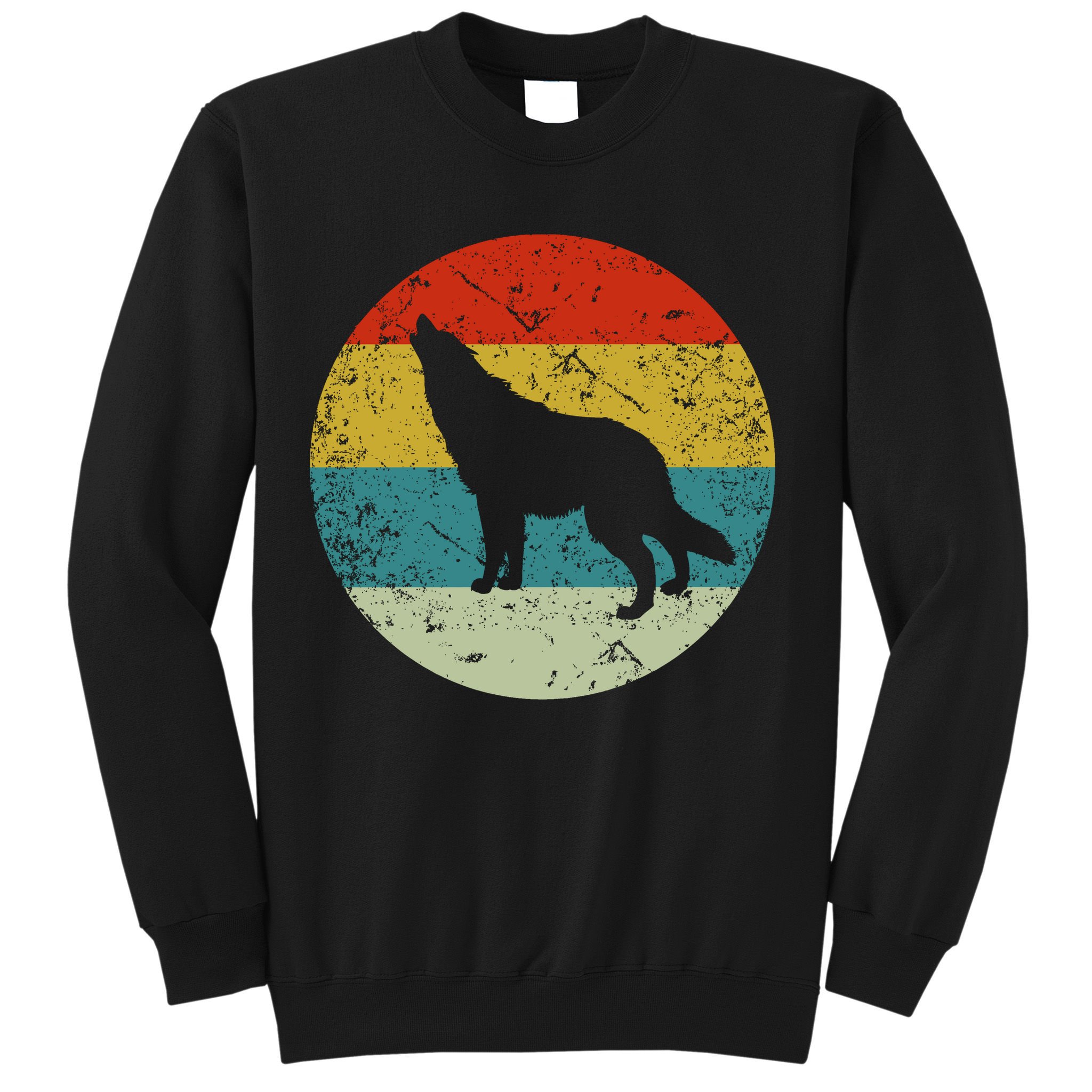 Retro Vintage Wolf Sweatshirt