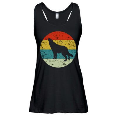 Retro Vintage Wolf Ladies Essential Flowy Tank