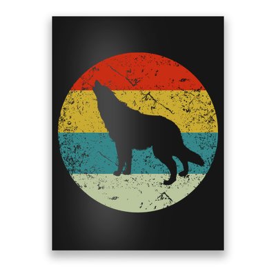 Retro Vintage Wolf Poster