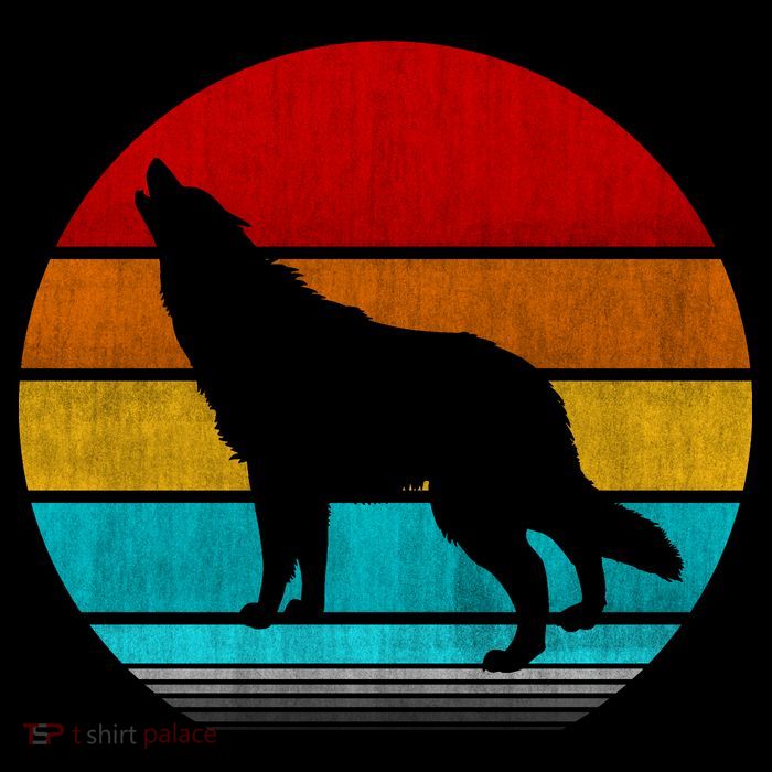 Retro Vintage Wolf Kids T-Shirt