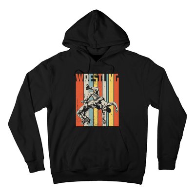 Retro Vintage Wrestling Player Gifts  Hoodie