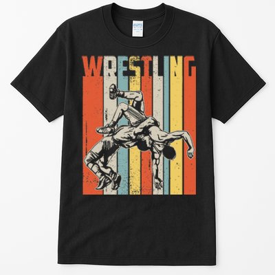 Retro Vintage Wrestling Player Gifts  Tall T-Shirt