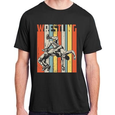 Retro Vintage Wrestling Player Gifts  Adult ChromaSoft Performance T-Shirt