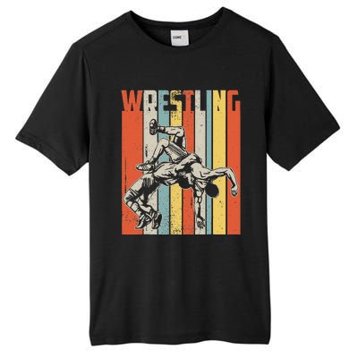 Retro Vintage Wrestling Player Gifts  Tall Fusion ChromaSoft Performance T-Shirt