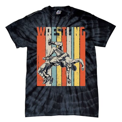 Retro Vintage Wrestling Player Gifts  Tie-Dye T-Shirt