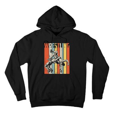 Retro Vintage Wrestling Player Gifts  Tall Hoodie