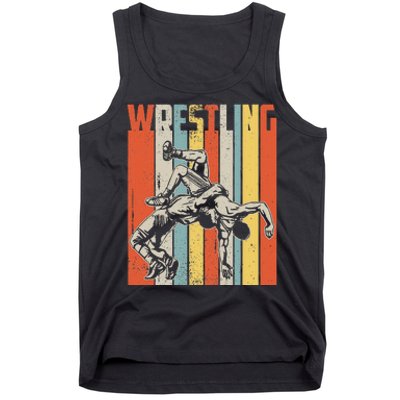 Retro Vintage Wrestling Player Gifts  Tank Top