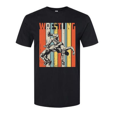 Retro Vintage Wrestling Player Gifts  Softstyle CVC T-Shirt