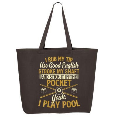 Retro Vintage Yeah I Play Pool Billiard Lover Pool Player Gift 25L Jumbo Tote