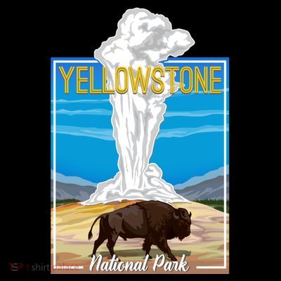 Retro Vintage Yellowstone National Park T-Shirt