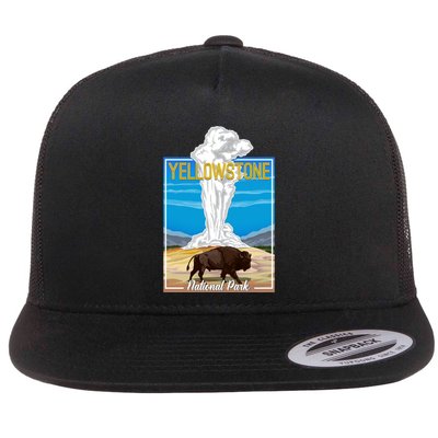 Retro Vintage Yellowstone National Park Flatbill Hat