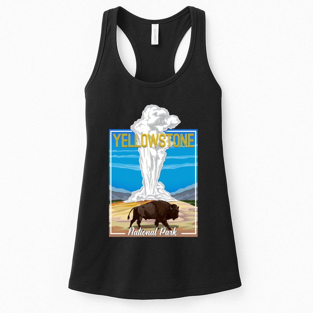 Retro Vintage Yellowstone National Park Womens Tank Top