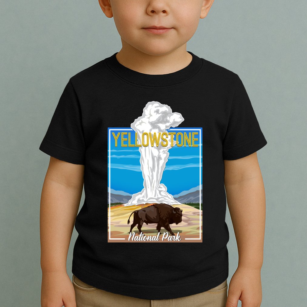 Retro Vintage Yellowstone National Park Toddler T-Shirt