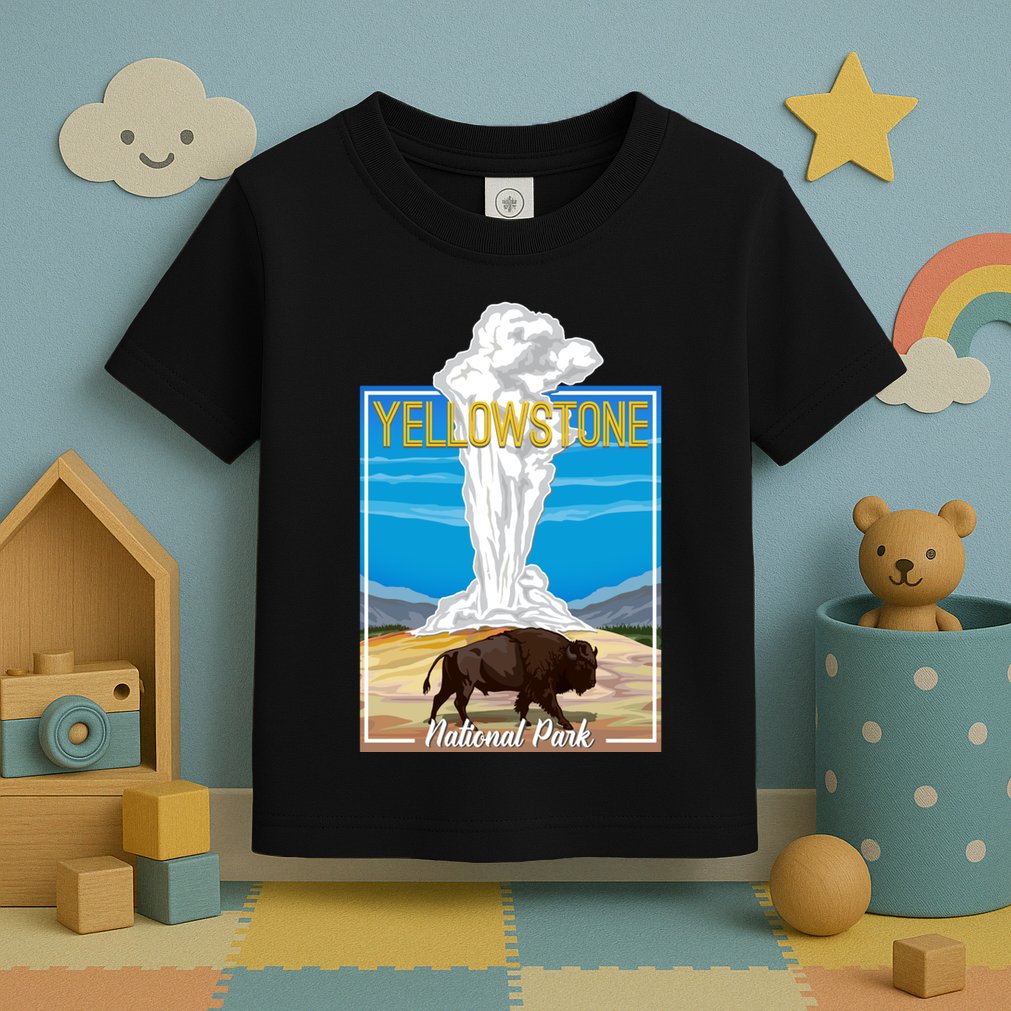 Retro Vintage Yellowstone National Park Toddler T-Shirt
