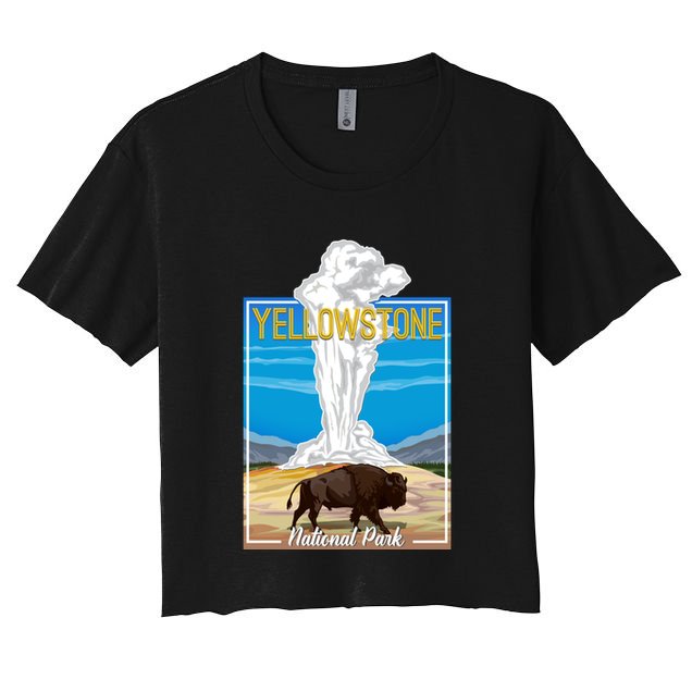 Retro Vintage Yellowstone National Park Crop Top