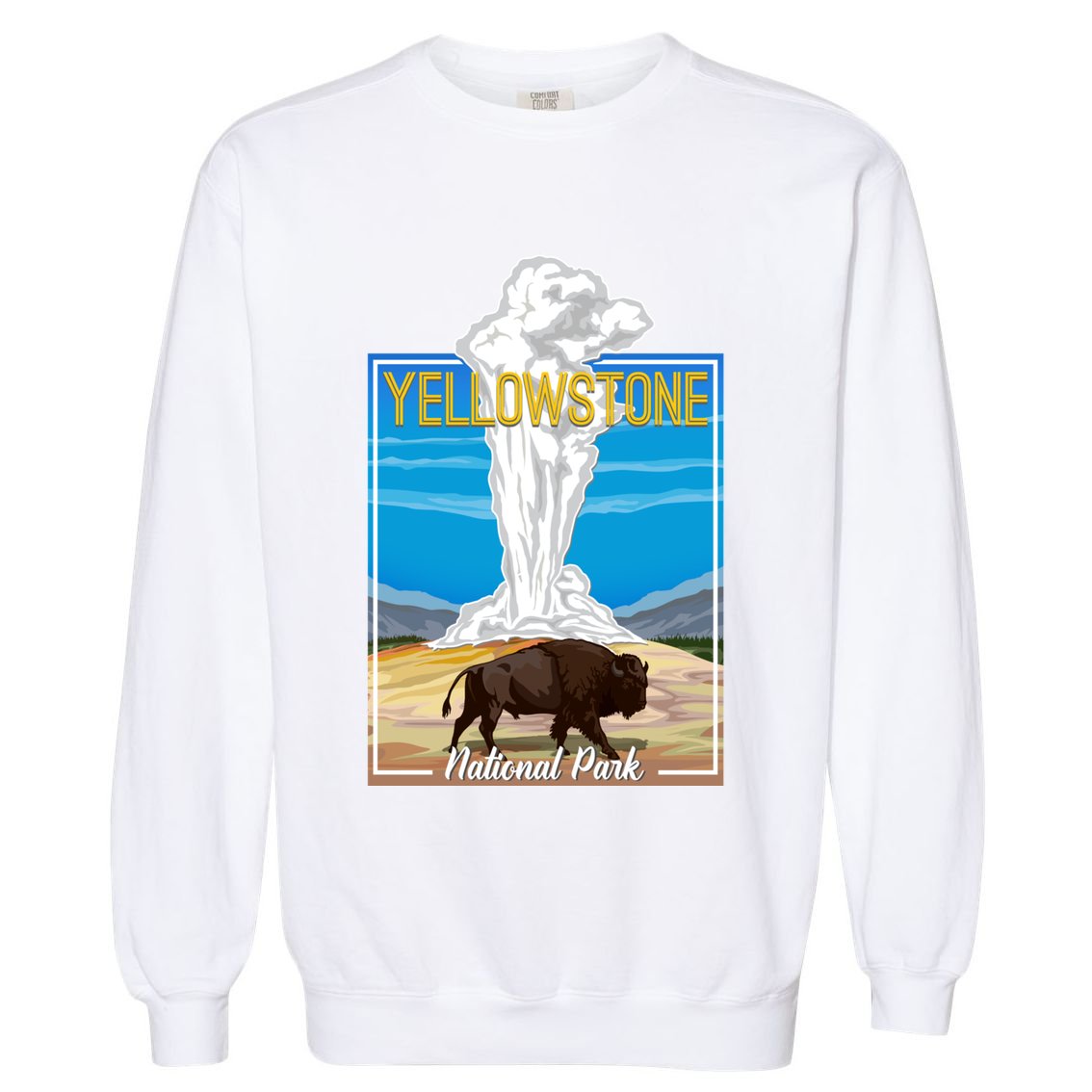 Retro Vintage Yellowstone National Park Garment-Dyed Sweatshirt