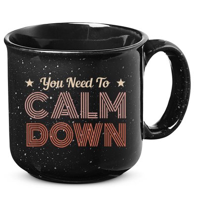 Retro Vintage You Need To Calm Down Funny Quotes 15oz Campfire Ceramic Mug