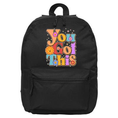 Retro Vintage You Got This 16 in Basic Backpack