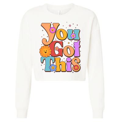Retro Vintage You Got This Cropped Pullover Crew