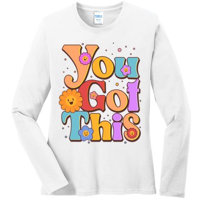 Retro Vintage You Got This Ladies Long Sleeve Shirt