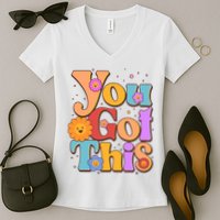 Retro Vintage You Got This Women's V-Neck T-Shirt
