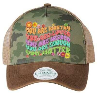 Retro Vintage You Are Worthy You Matter Legacy Tie Dye Trucker Hat
