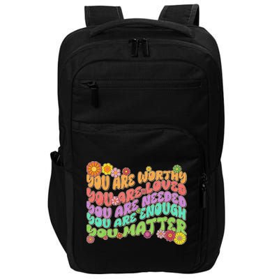 Retro Vintage You Are Worthy You Matter Impact Tech Backpack