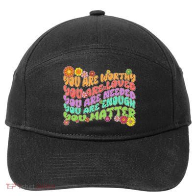 Retro Vintage You Are Worthy You Matter 7-Panel Snapback Hat