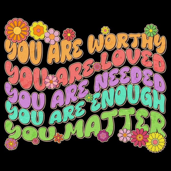 Retro Vintage You Are Worthy You Matter Drawstring Bag