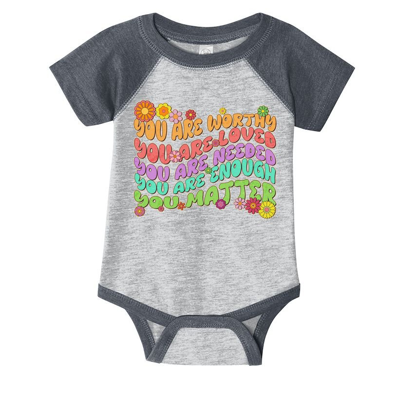 Retro Vintage You Are Worthy You Matter Infant Baby Jersey Bodysuit
